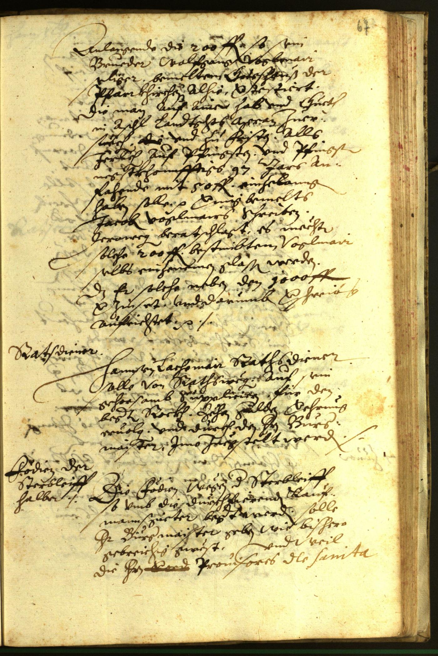 Stadtarchiv Bozen - BOhisto Ratsprotokoll 1596 