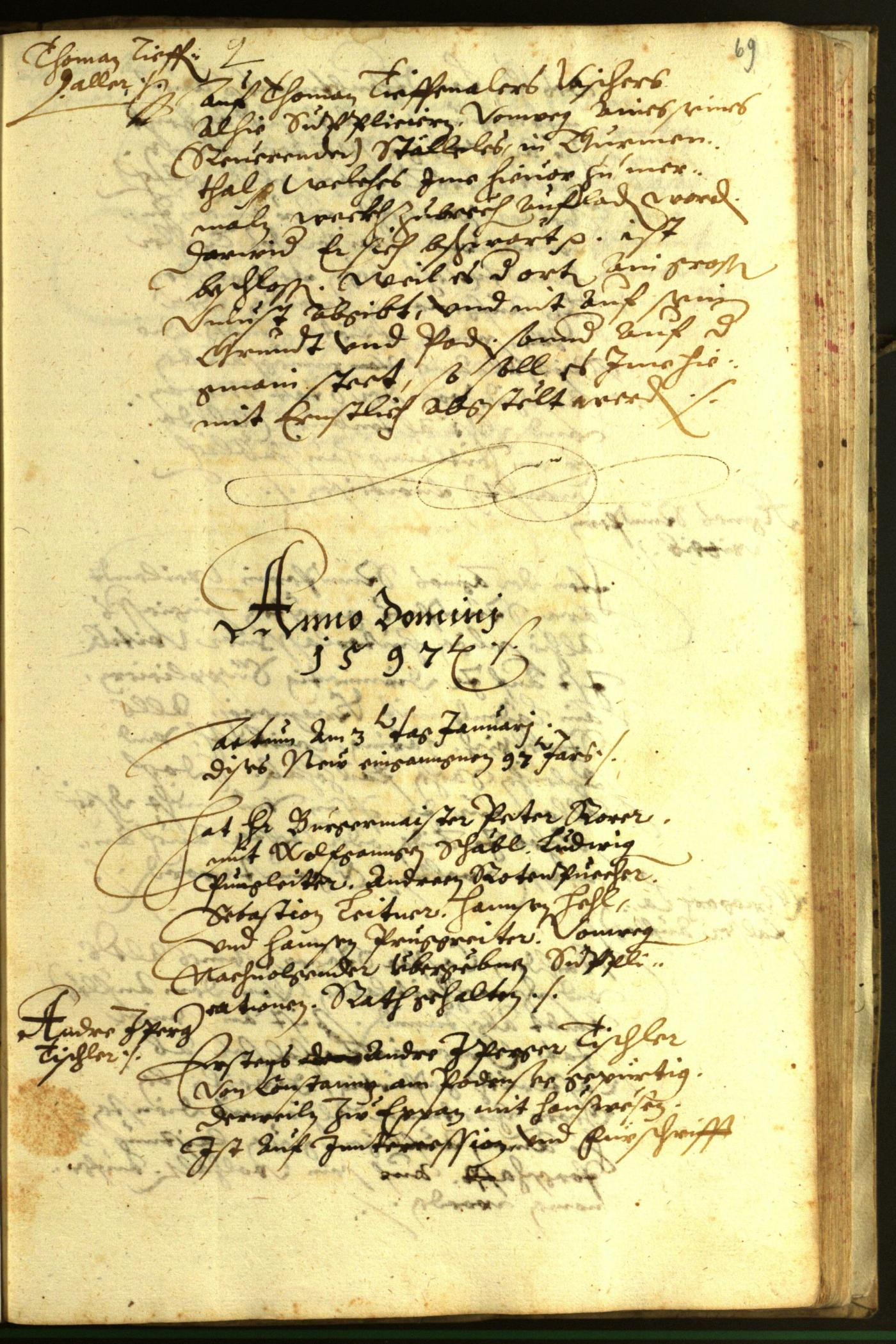 Stadtarchiv Bozen - BOhisto Ratsprotokoll 1596 