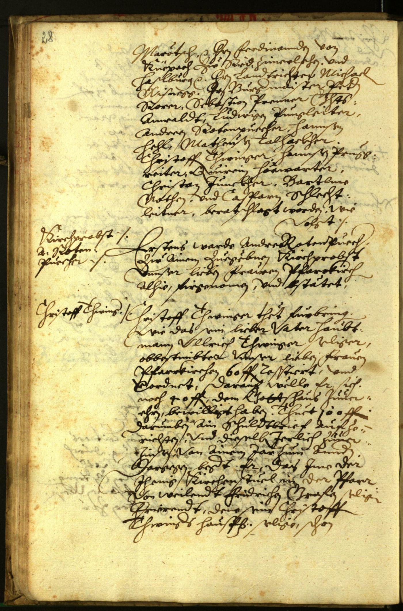 Stadtarchiv Bozen - BOhisto Ratsprotokoll 1596 