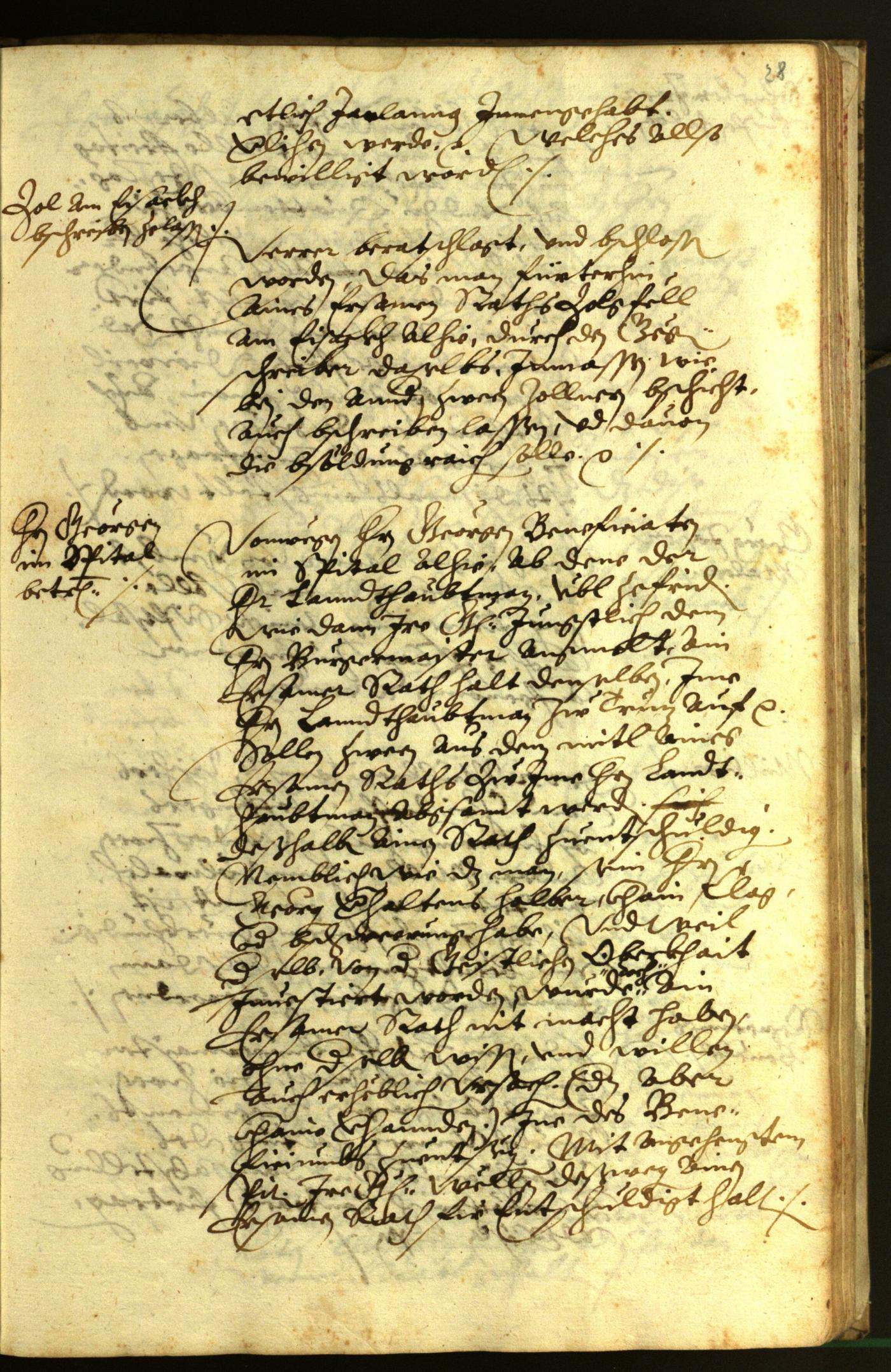 Stadtarchiv Bozen - BOhisto Ratsprotokoll 1596 