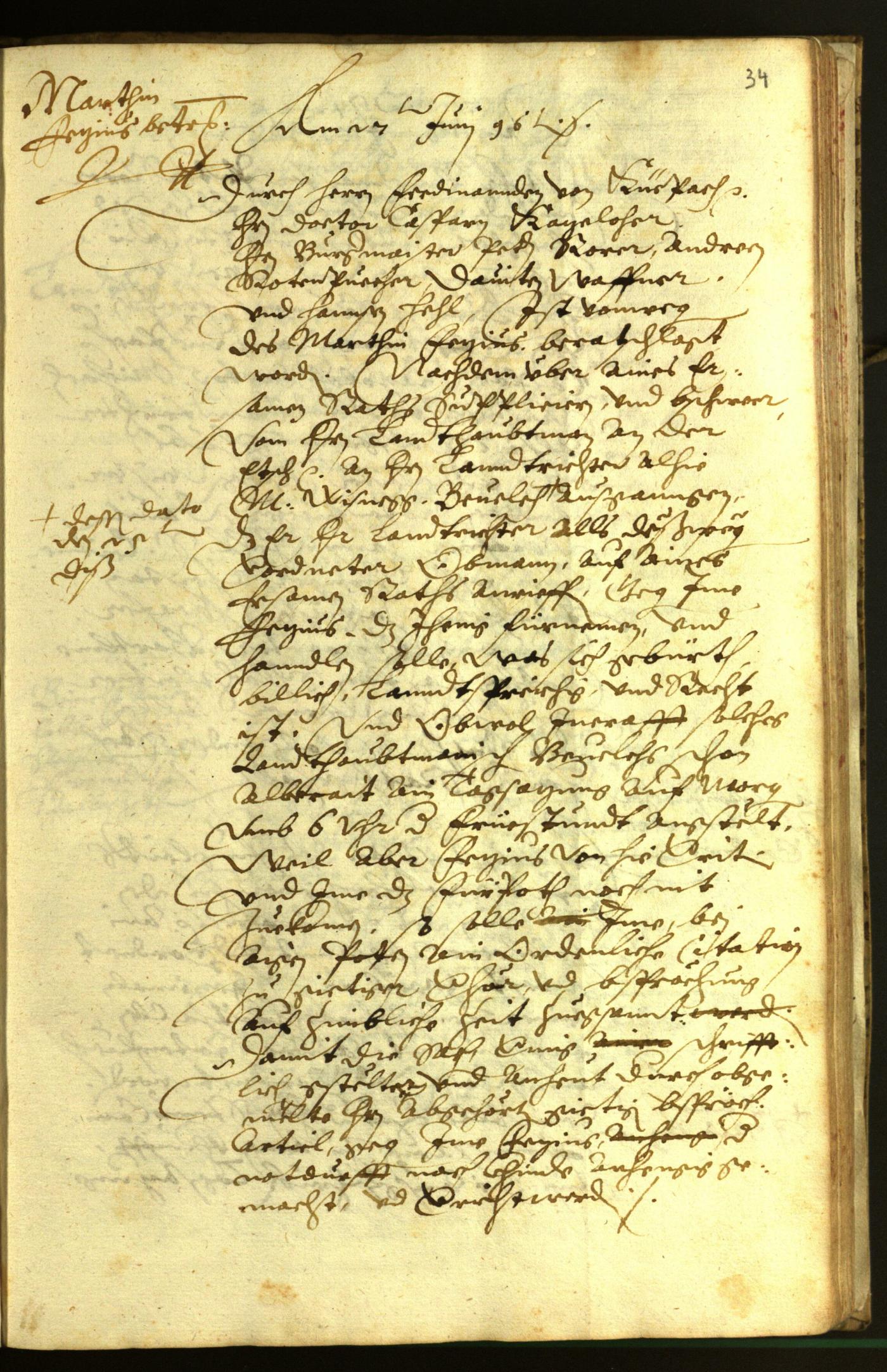 Civic Archives of Bozen-Bolzano - BOhisto Minutes of the council 1596 