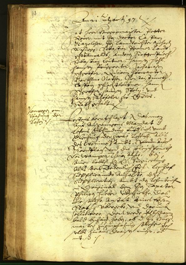 Archivio Storico della Città di Bolzano - BOhisto protocollo consiliare 1597 