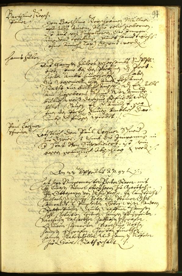 Civic Archives of Bozen-Bolzano - BOhisto Minutes of the council 1597 