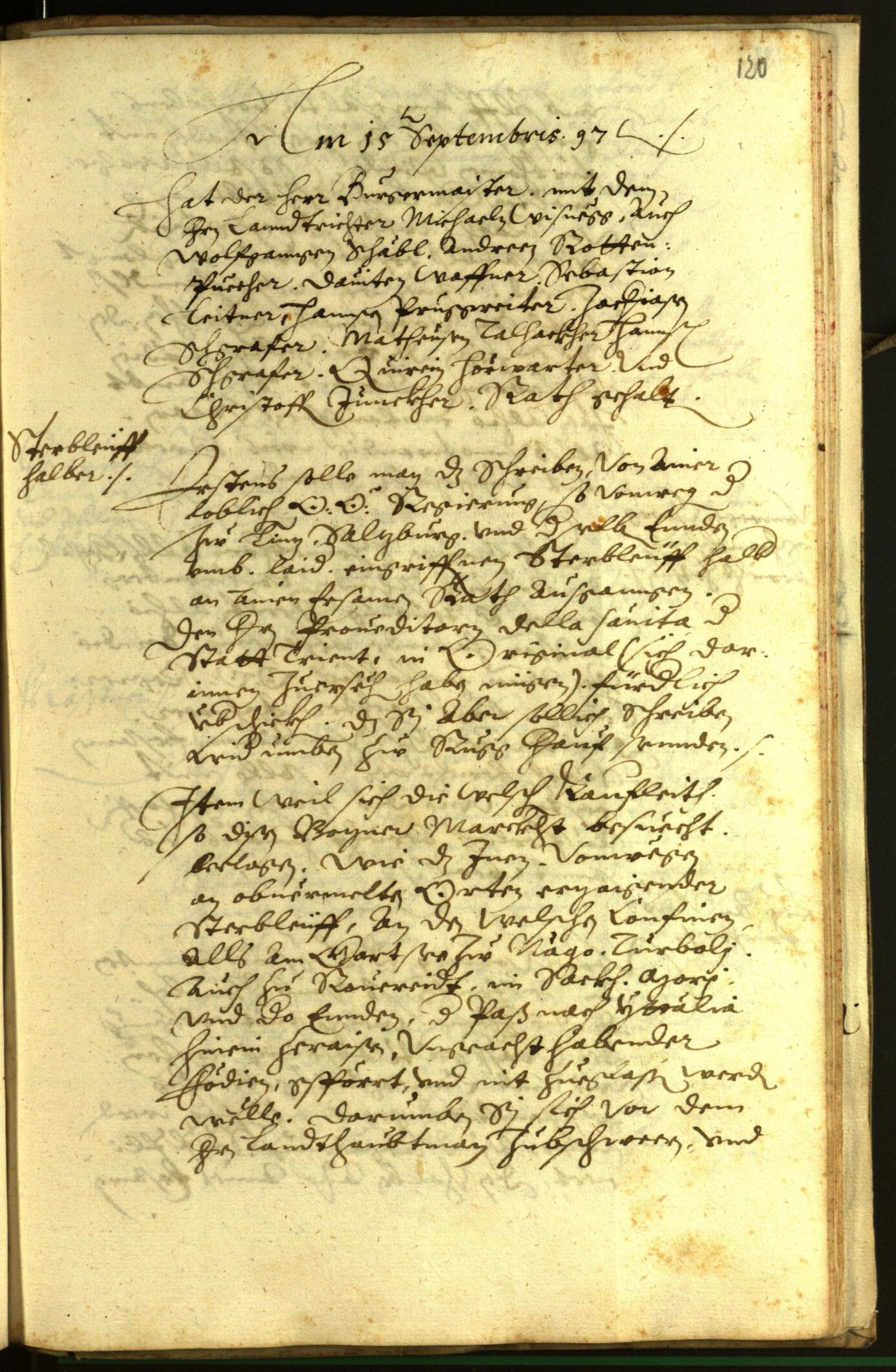 Stadtarchiv Bozen - BOhisto Ratsprotokoll 1597 