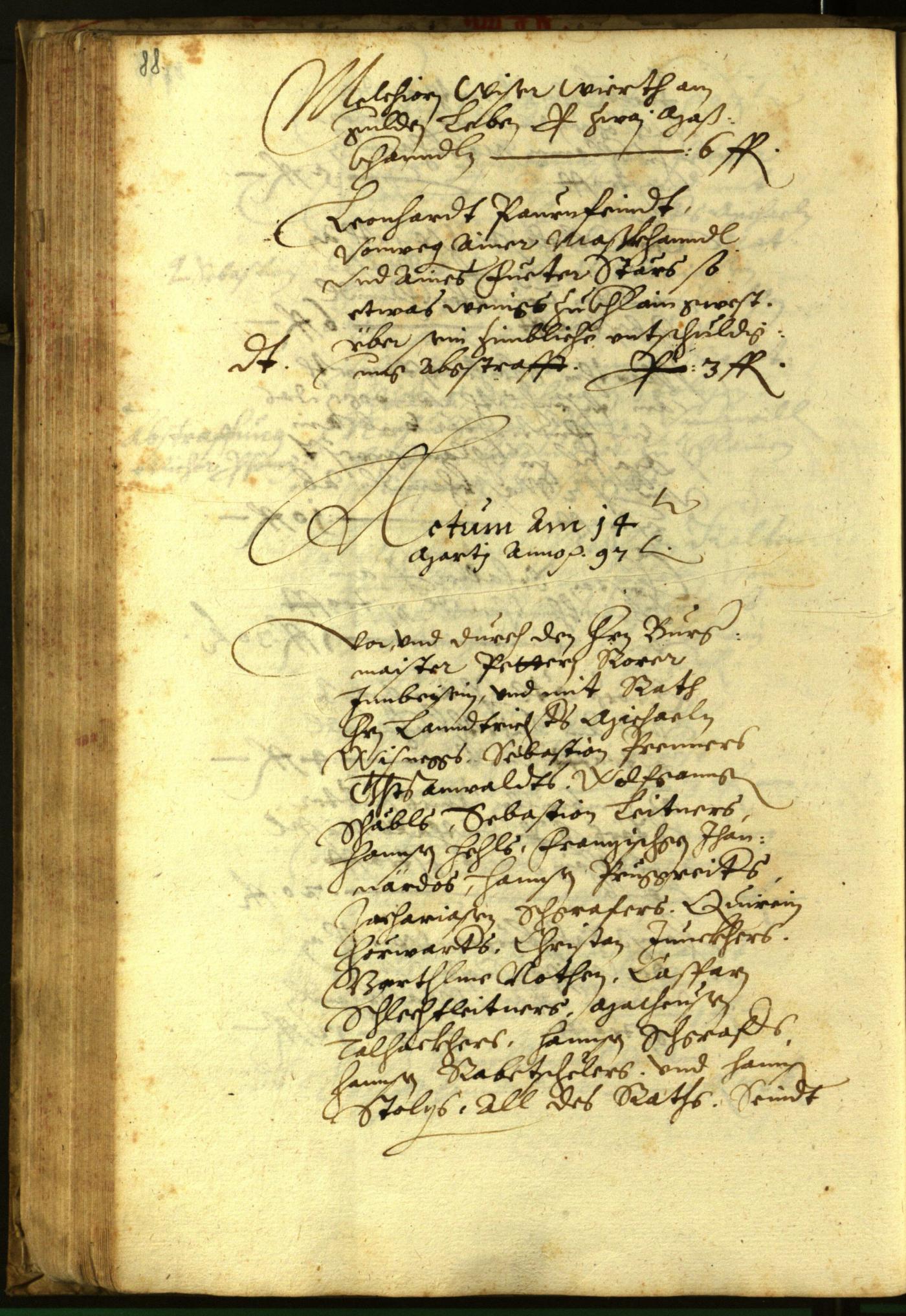 Stadtarchiv Bozen - BOhisto Ratsprotokoll 1597 