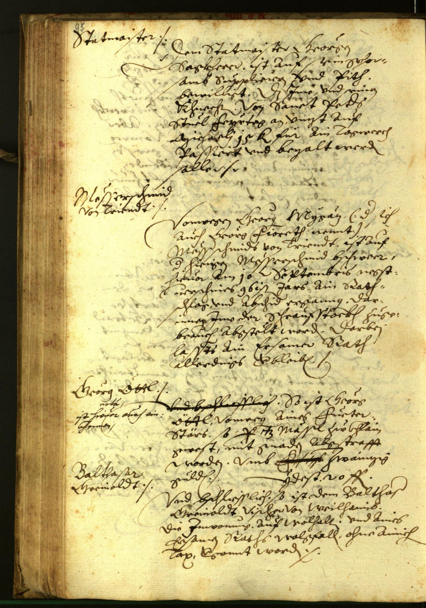 Stadtarchiv Bozen - BOhisto Ratsprotokoll 1597 