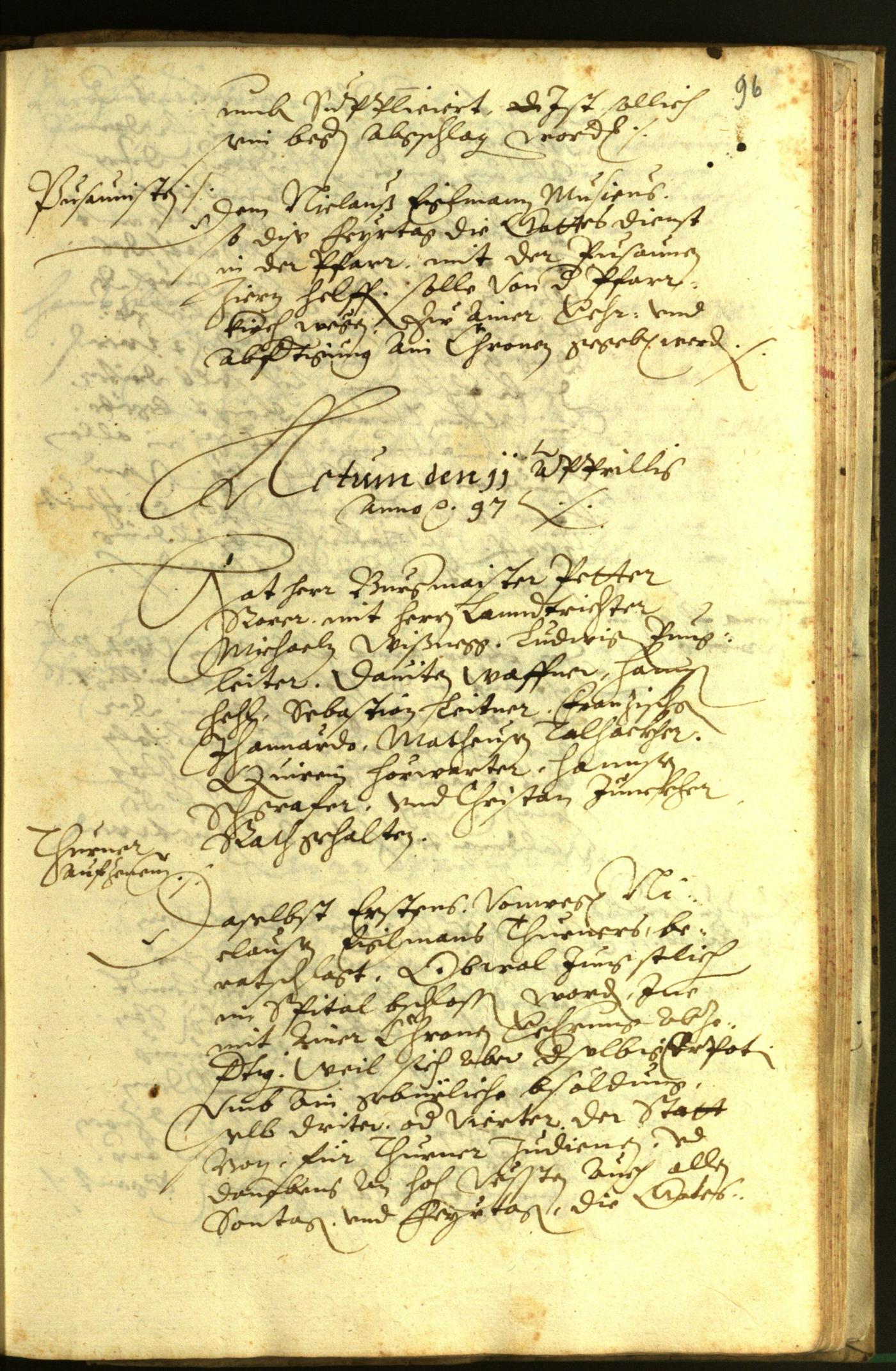 Civic Archives of Bozen-Bolzano - BOhisto Minutes of the council 1597 