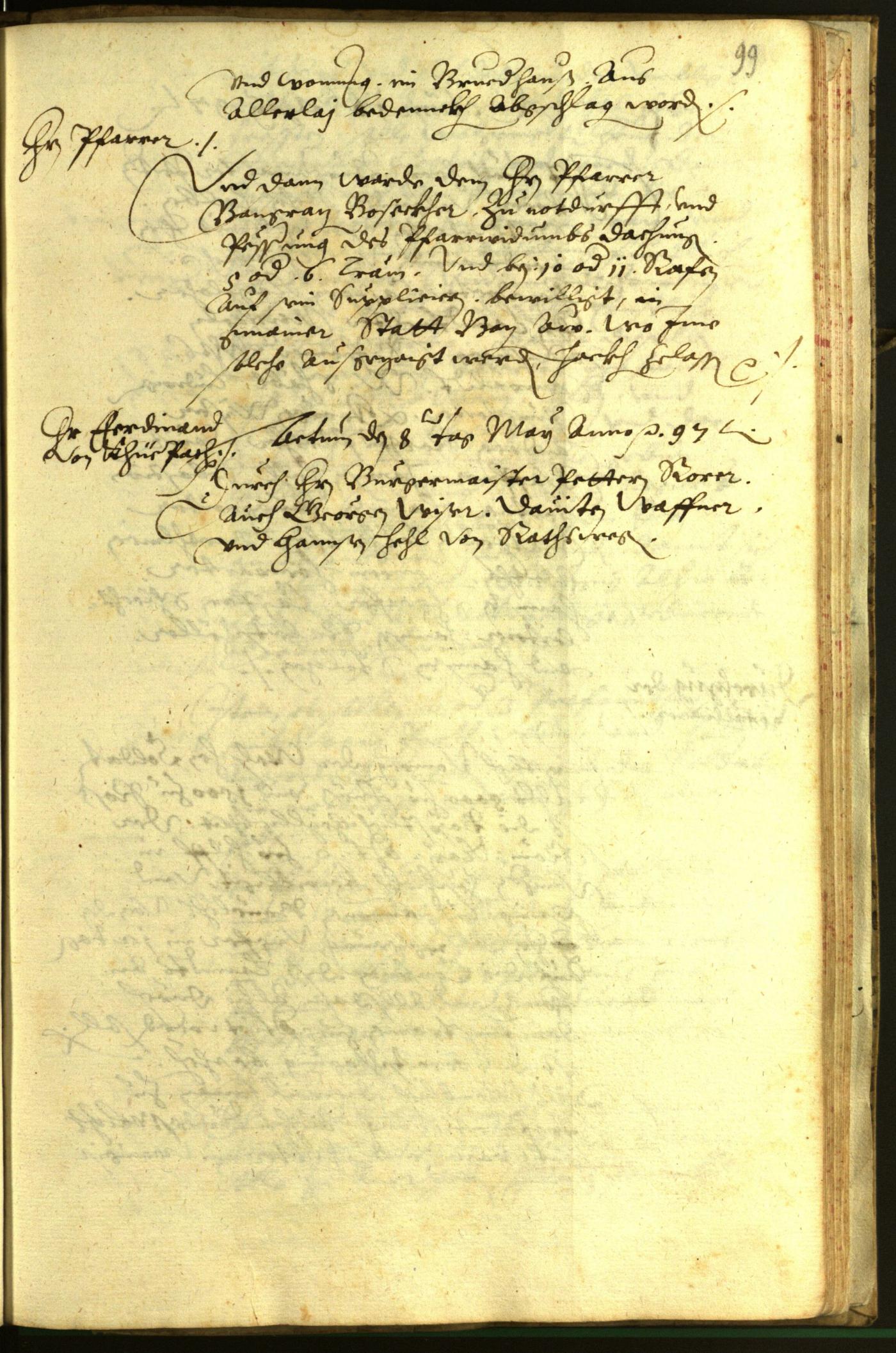 Stadtarchiv Bozen - BOhisto Ratsprotokoll 1597 