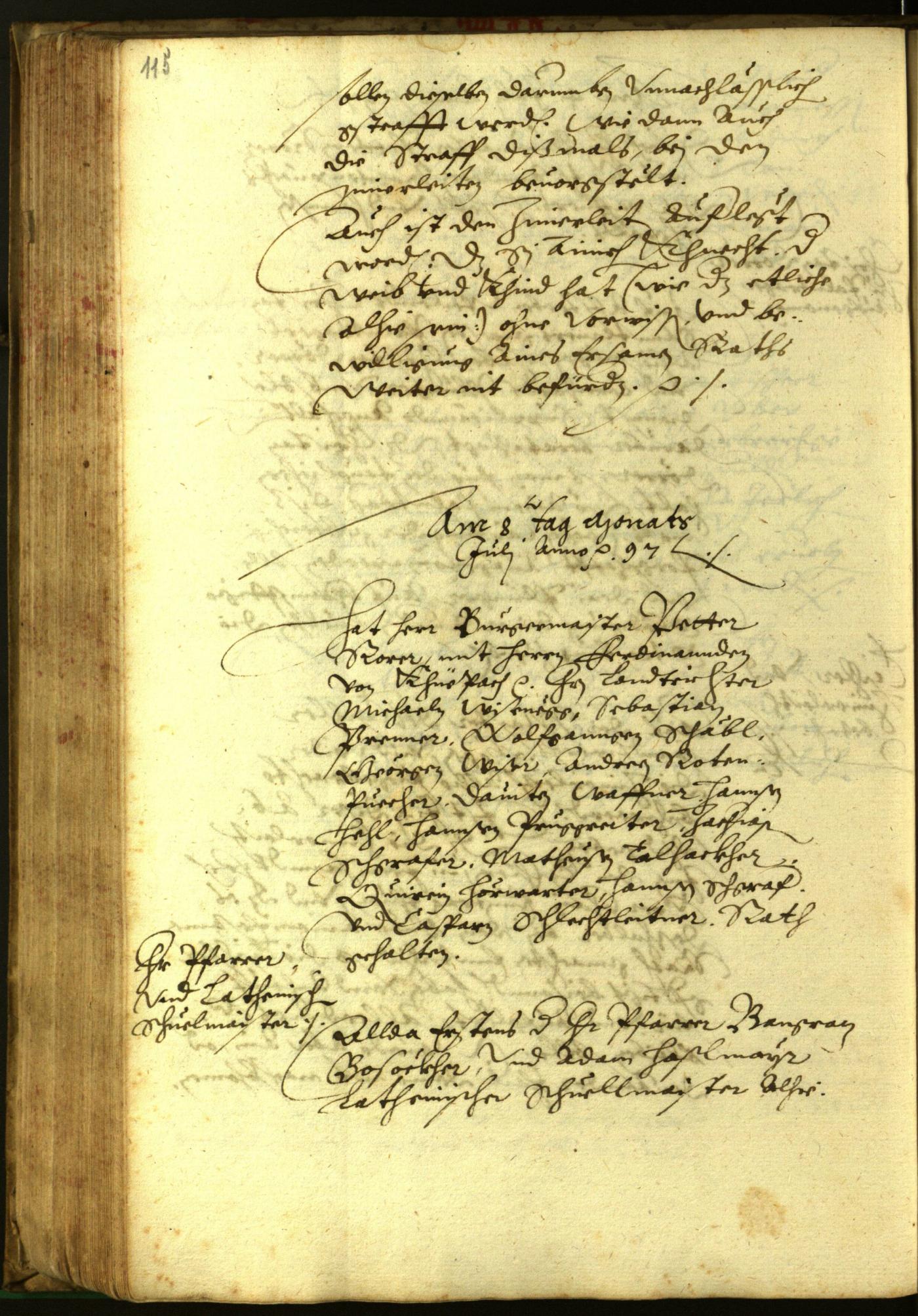 Stadtarchiv Bozen - BOhisto Ratsprotokoll 1597 