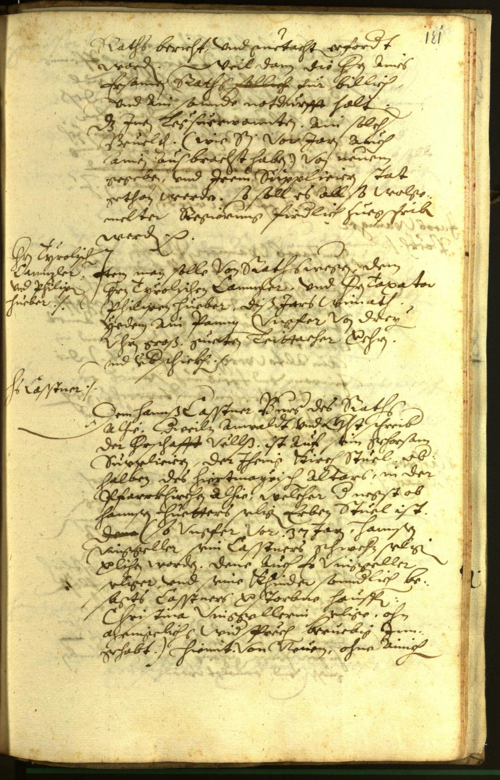 Stadtarchiv Bozen - BOhisto Ratsprotokoll 1597 