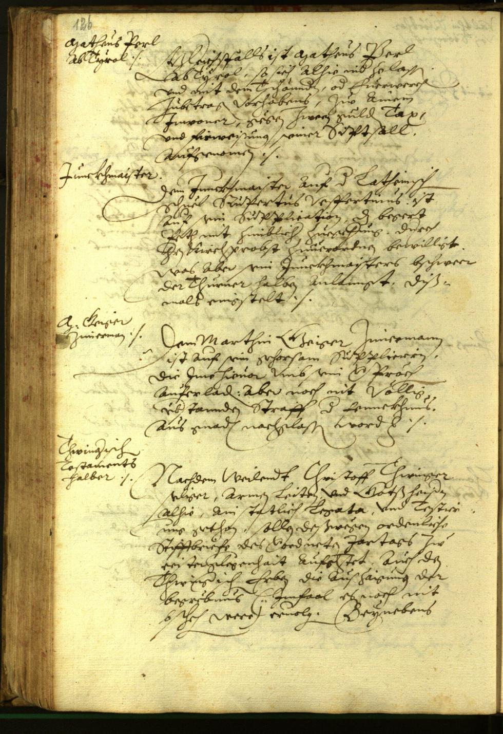 Stadtarchiv Bozen - BOhisto Ratsprotokoll 1597 