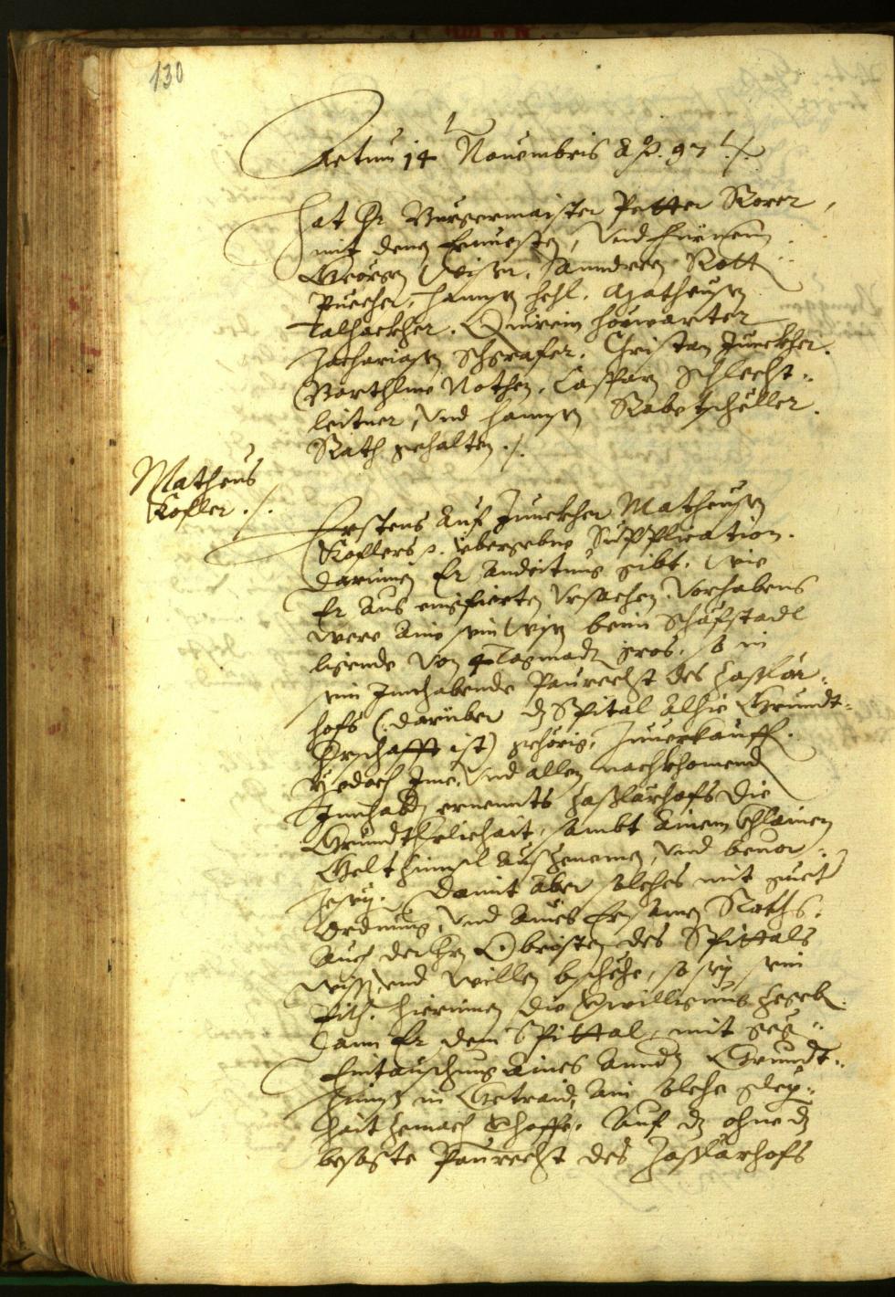 Stadtarchiv Bozen - BOhisto Ratsprotokoll 1597 