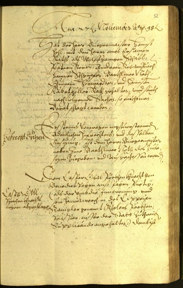 Archivio Storico della Città di Bolzano - BOhisto protocollo consiliare 1598 