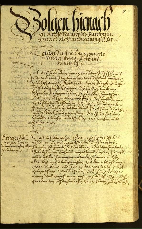 Civic Archives of Bozen-Bolzano - BOhisto Minutes of the council 1598 