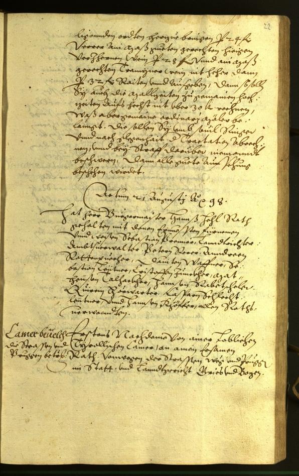 Archivio Storico della Città di Bolzano - BOhisto protocollo consiliare 1598 