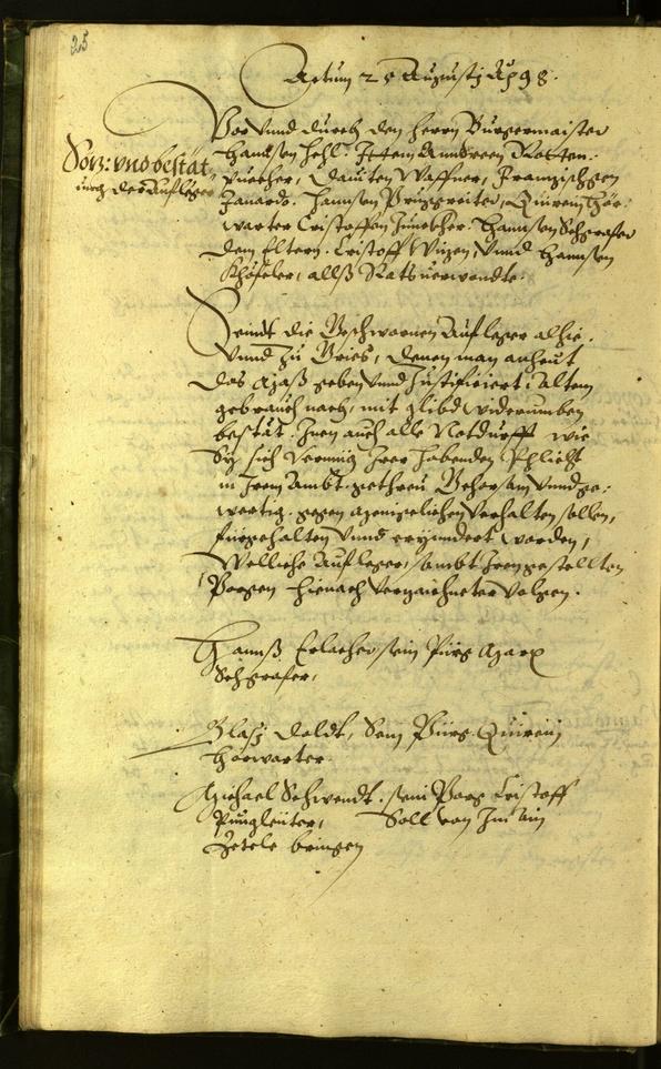 Archivio Storico della Città di Bolzano - BOhisto protocollo consiliare 1598 