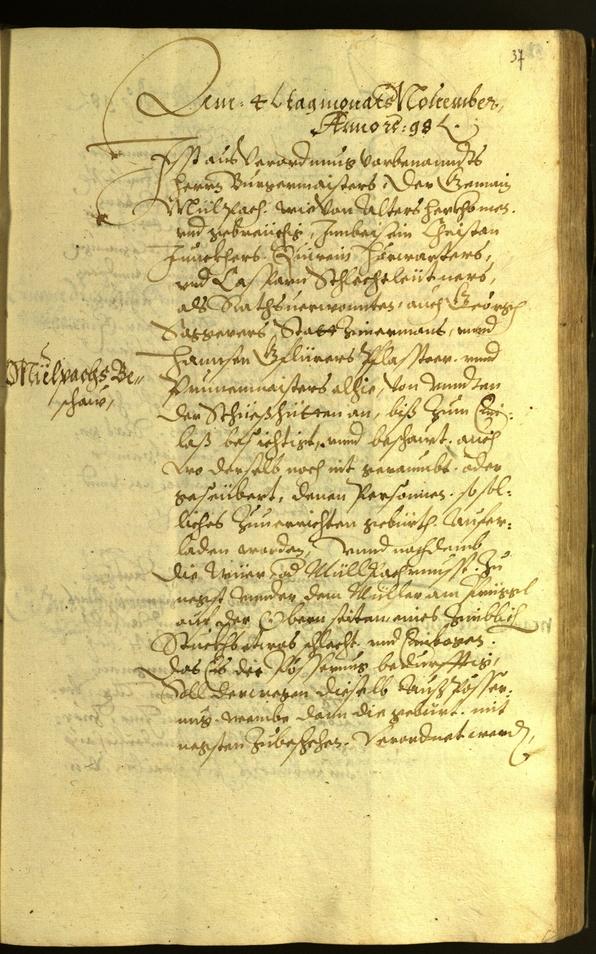 Civic Archives of Bozen-Bolzano - BOhisto Minutes of the council 1598 