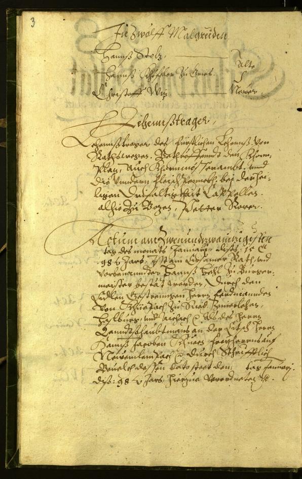 Civic Archives of Bozen-Bolzano - BOhisto Minutes of the council 1598 