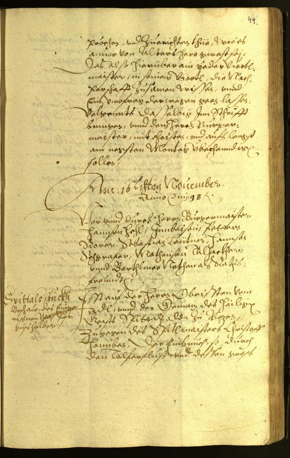 Civic Archives of Bozen-Bolzano - BOhisto Minutes of the council 1598 