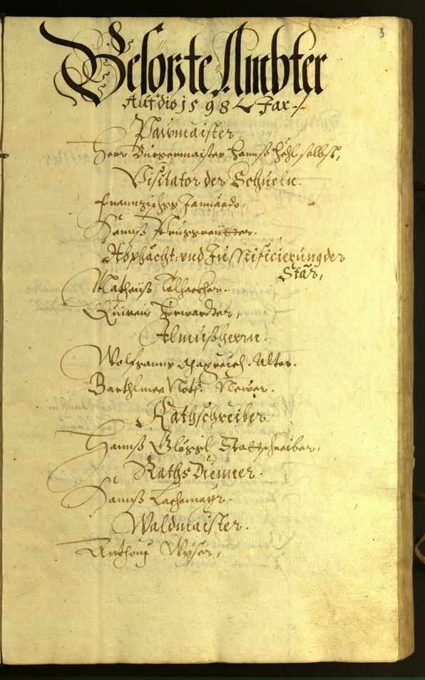 Civic Archives of Bozen-Bolzano - BOhisto Minutes of the council 1598 