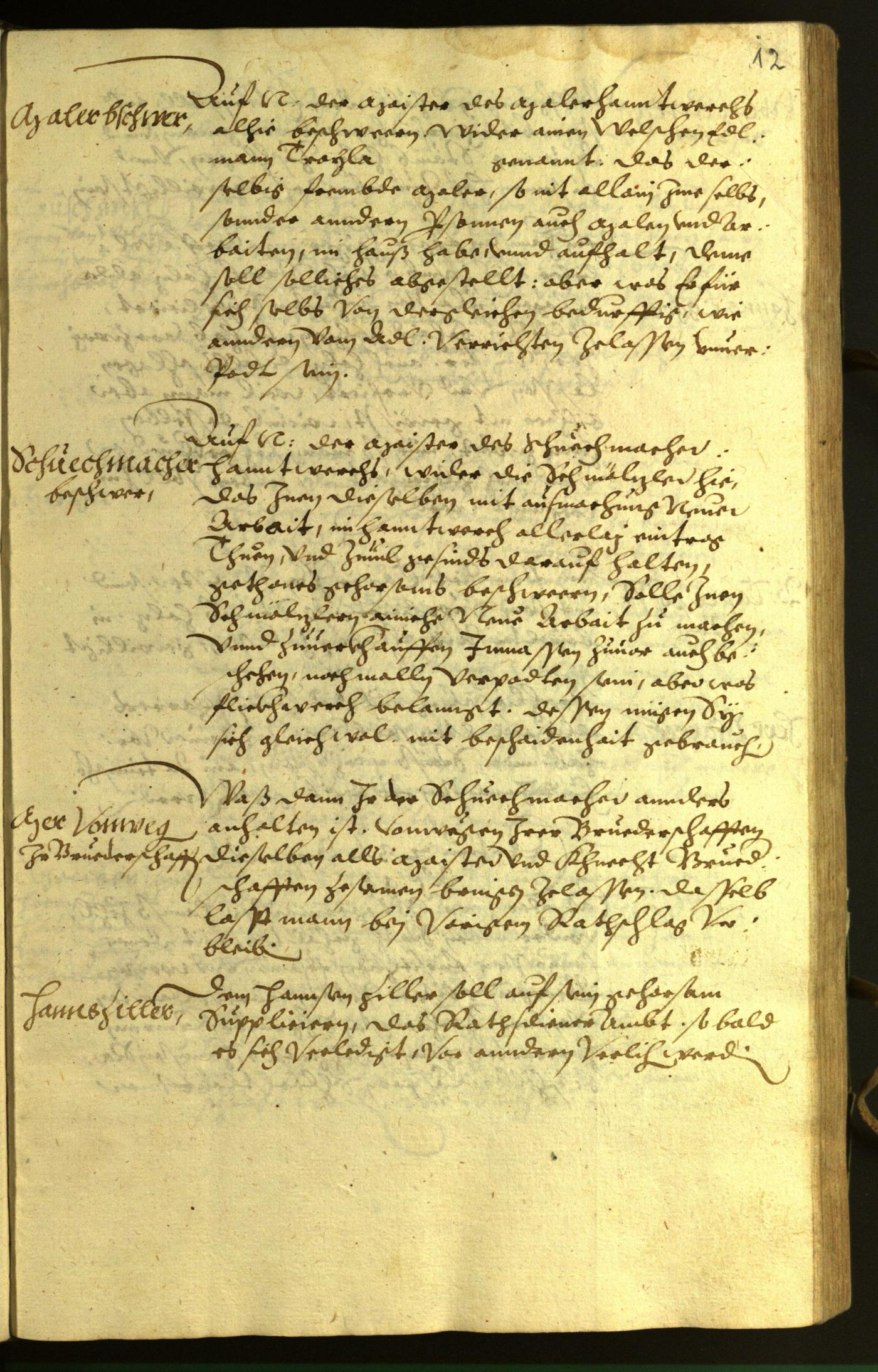 Stadtarchiv Bozen - BOhisto Ratsprotokoll 1598 