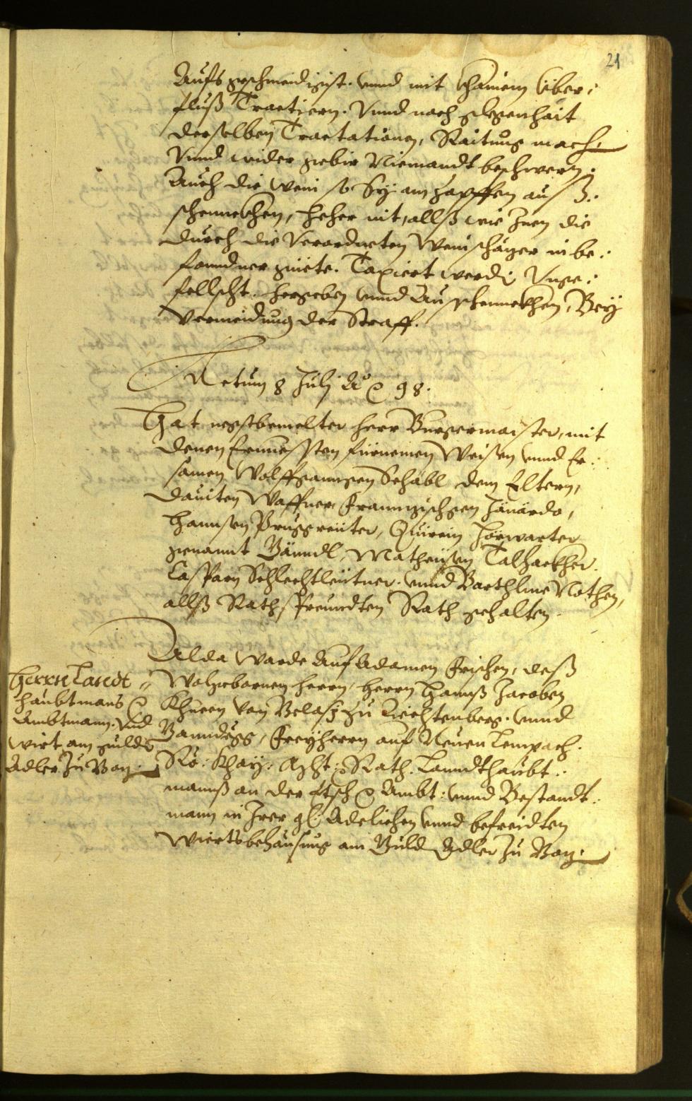 Civic Archives of Bozen-Bolzano - BOhisto Minutes of the council 1598 