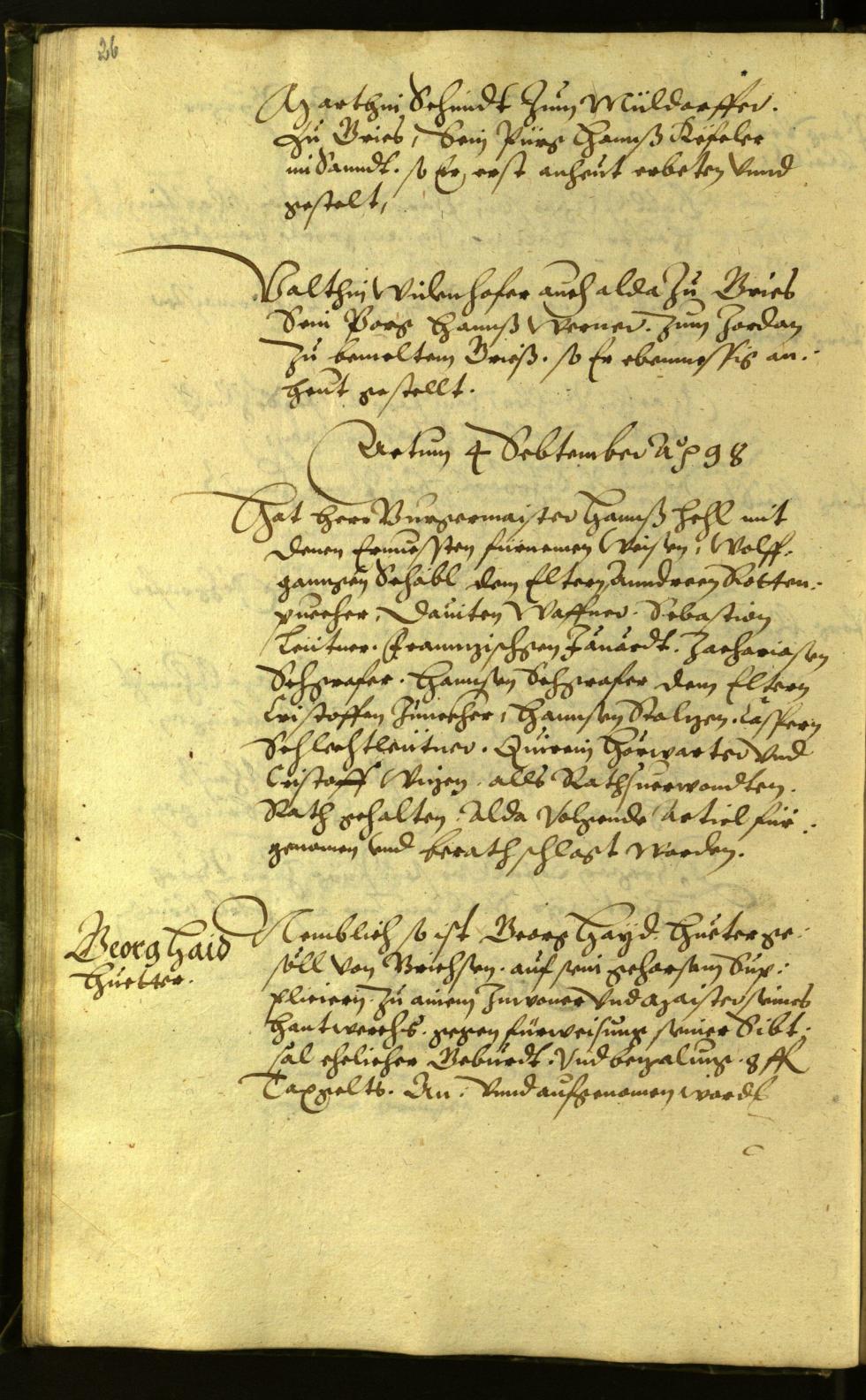 Stadtarchiv Bozen - BOhisto Ratsprotokoll 1598 