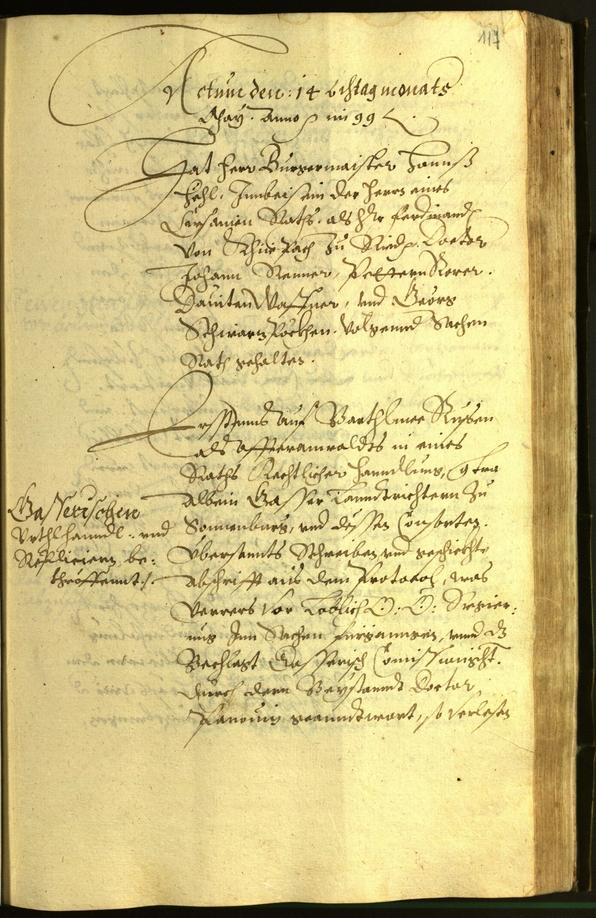 Civic Archives of Bozen-Bolzano - BOhisto Minutes of the council 1599 