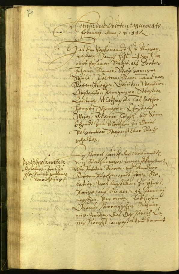 Civic Archives of Bozen-Bolzano - BOhisto Minutes of the council 1599 