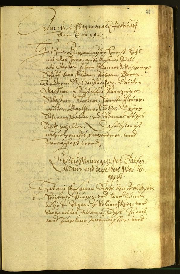 Civic Archives of Bozen-Bolzano - BOhisto Minutes of the council 1599 