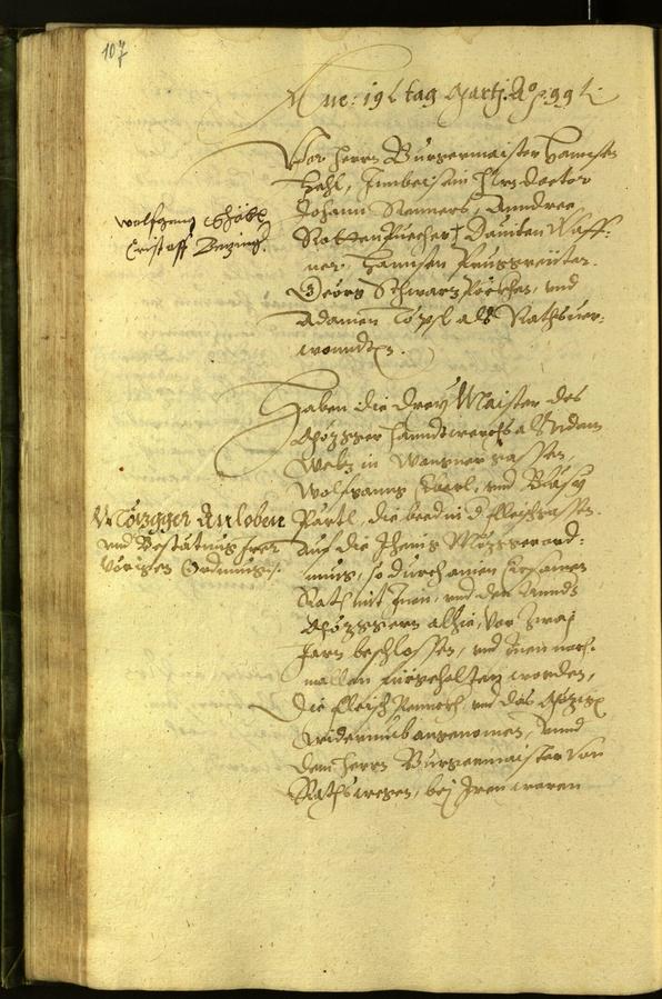 Civic Archives of Bozen-Bolzano - BOhisto Minutes of the council 1599 