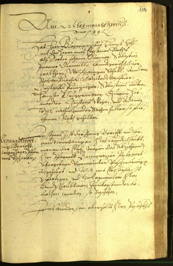 Civic Archives of Bozen-Bolzano - BOhisto Minutes of the council 1599 