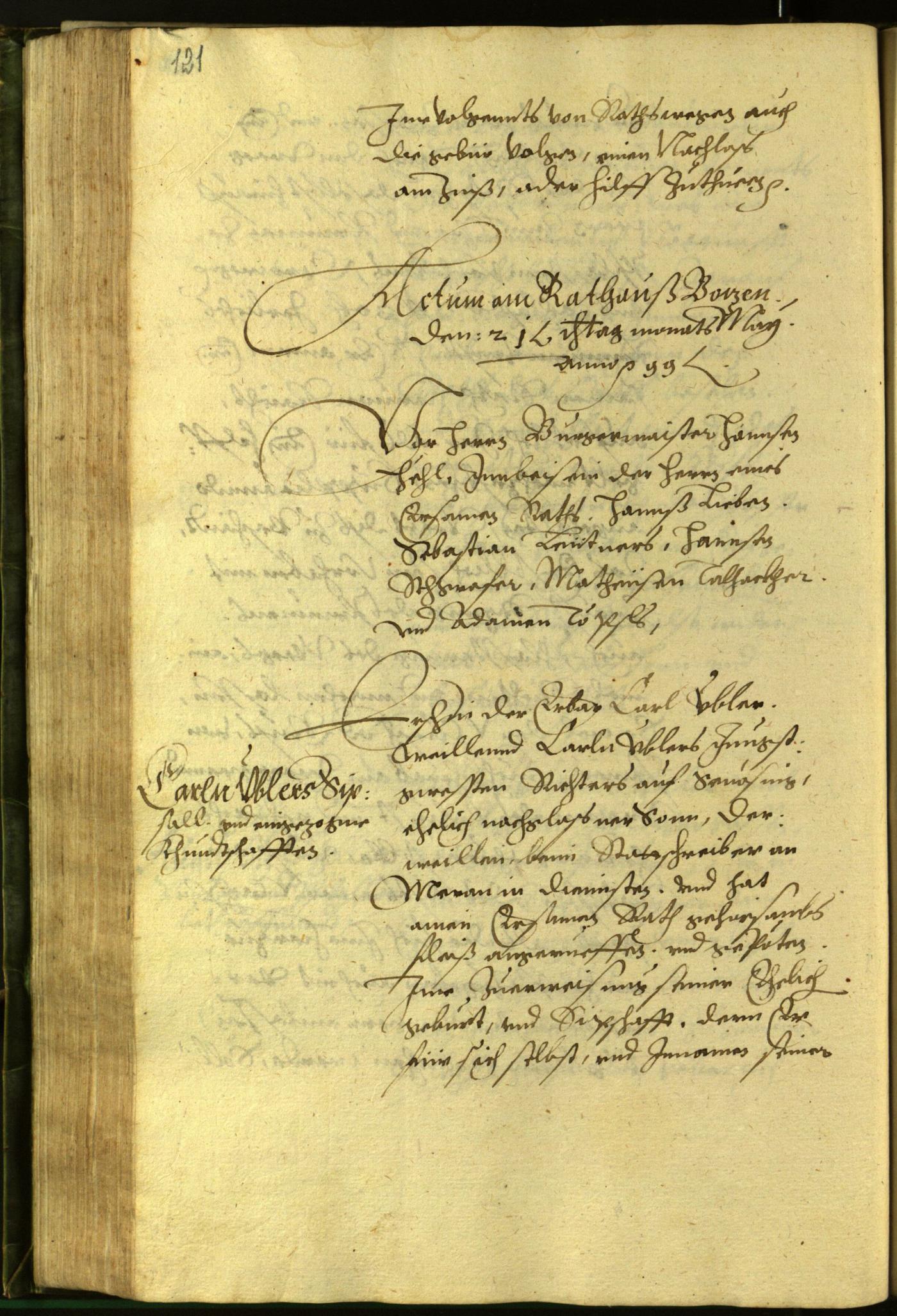 Civic Archives of Bozen-Bolzano - BOhisto Minutes of the council 1599 