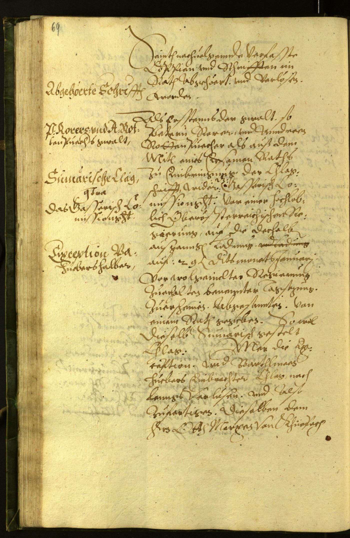 Stadtarchiv Bozen - BOhisto Ratsprotokoll 1599 