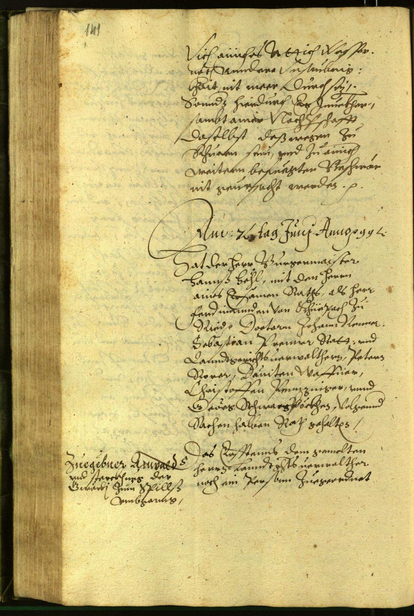 Stadtarchiv Bozen - BOhisto Ratsprotokoll 1599 