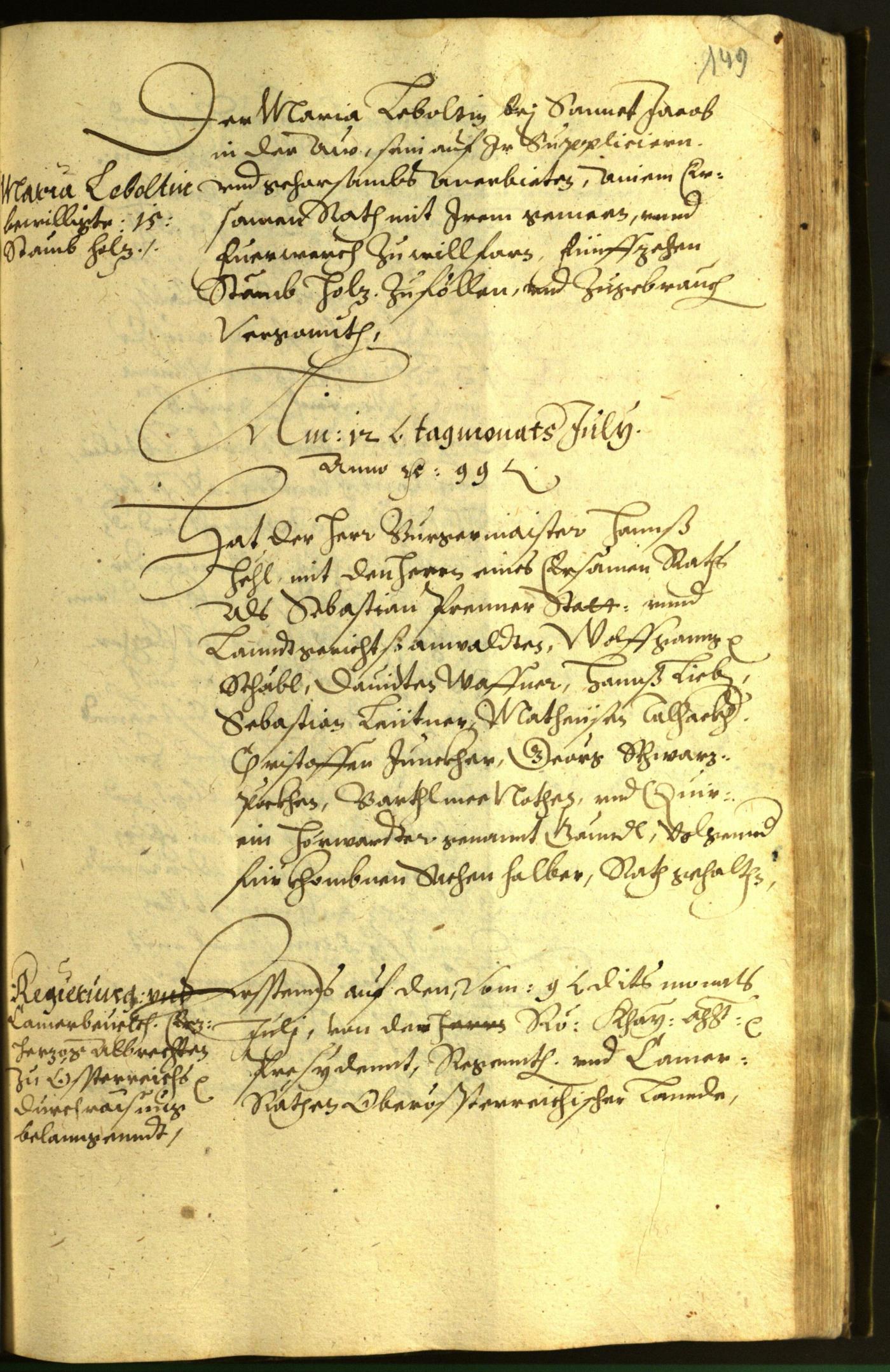 Civic Archives of Bozen-Bolzano - BOhisto Minutes of the council 1599 