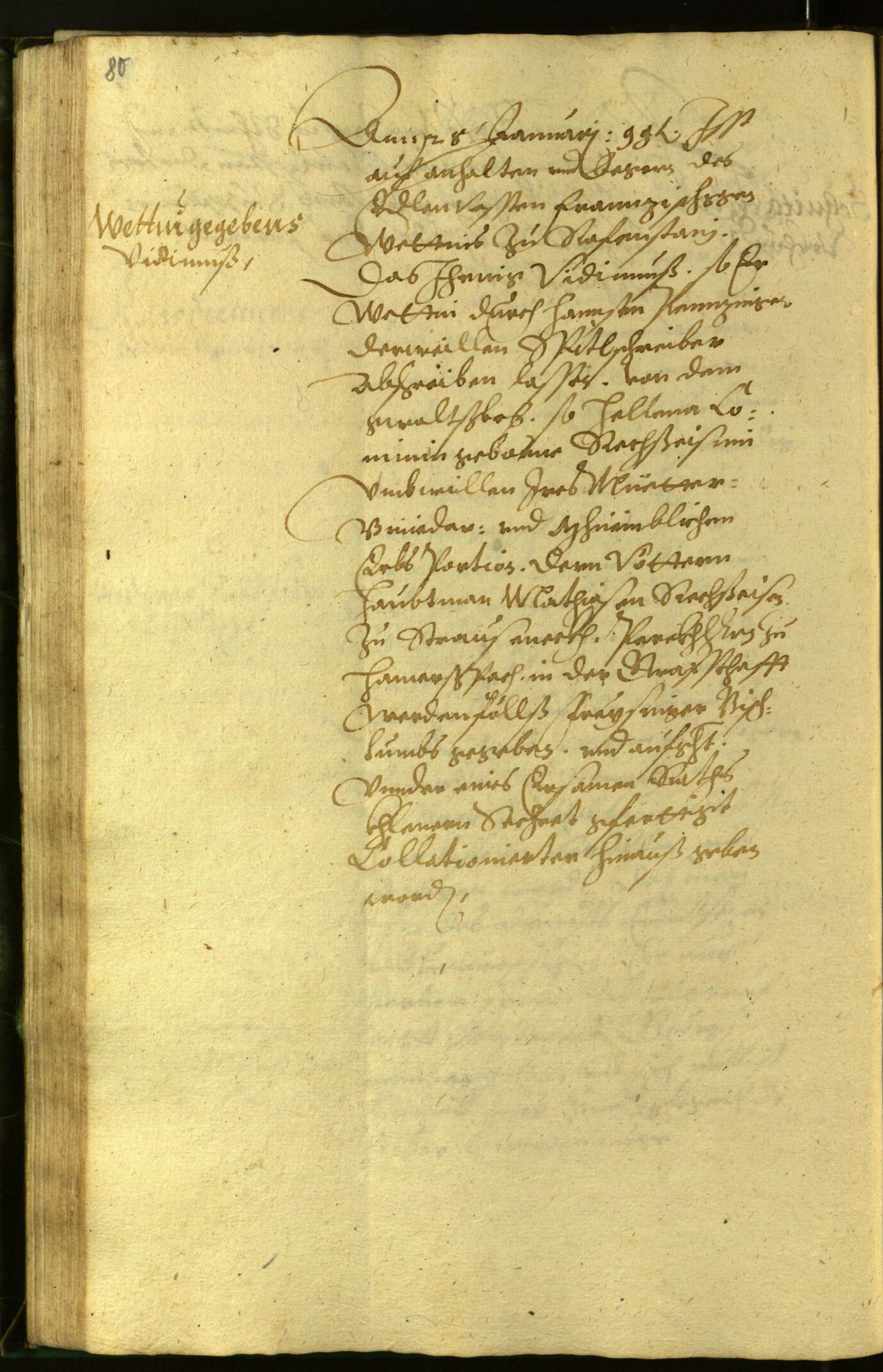 Stadtarchiv Bozen - BOhisto Ratsprotokoll 1599 