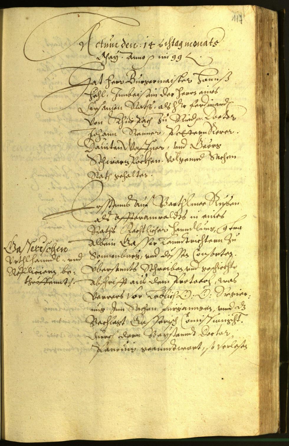 Civic Archives of Bozen-Bolzano - BOhisto Minutes of the council 1599 