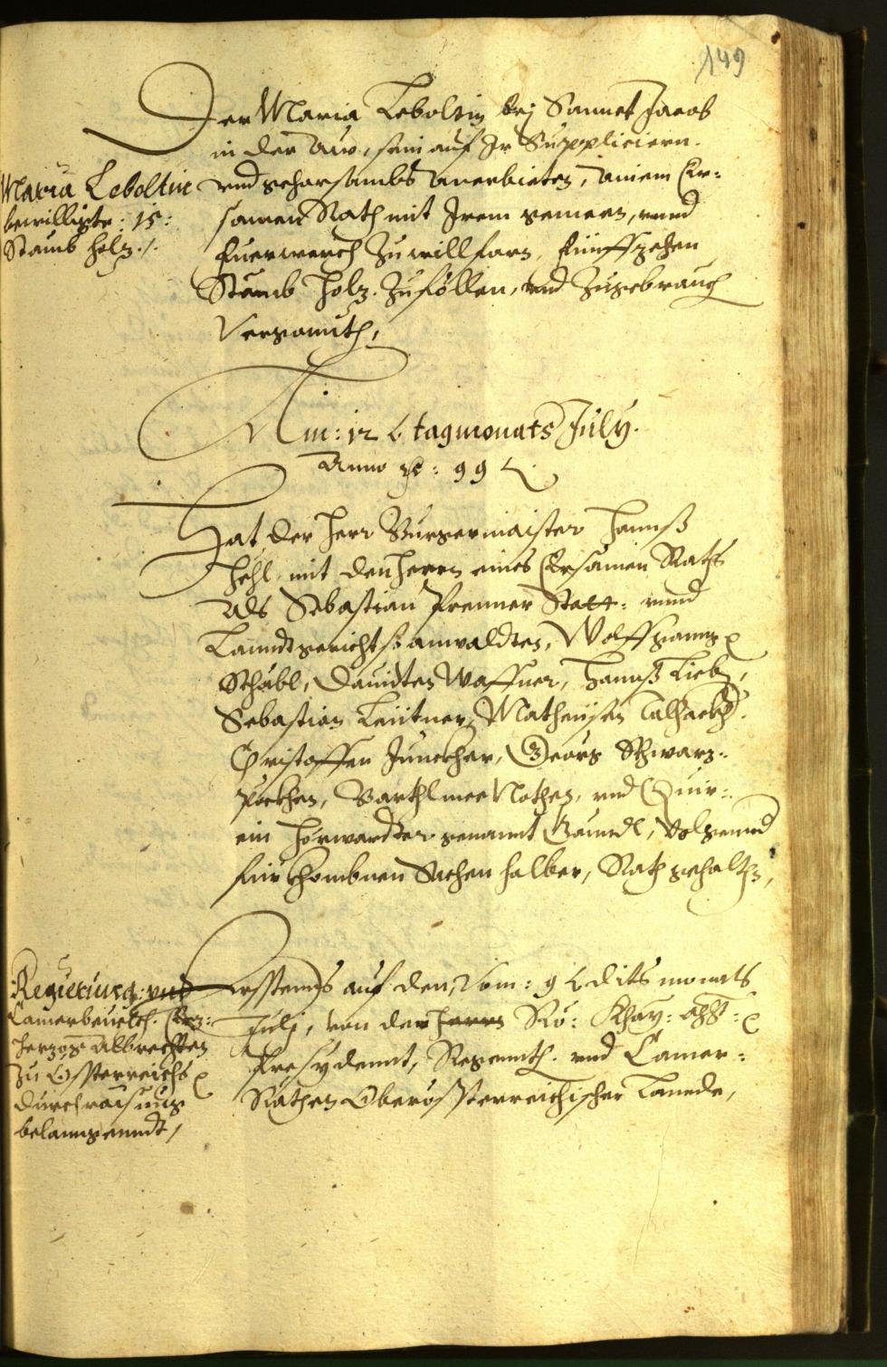 Civic Archives of Bozen-Bolzano - BOhisto Minutes of the council 1599 