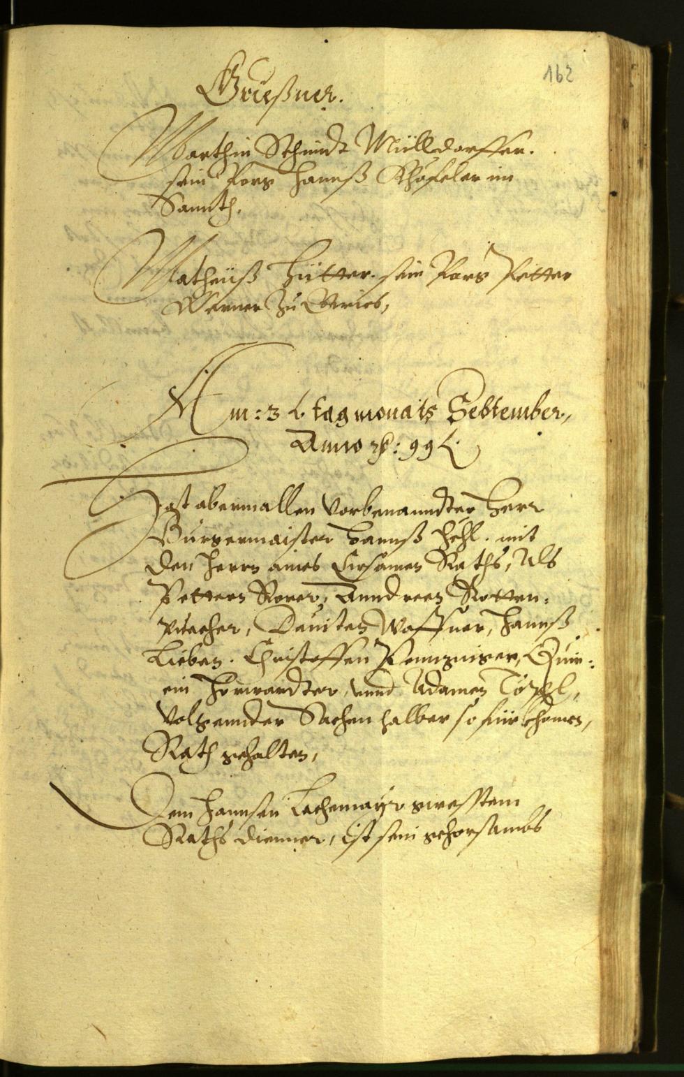 Civic Archives of Bozen-Bolzano - BOhisto Minutes of the council 1599 