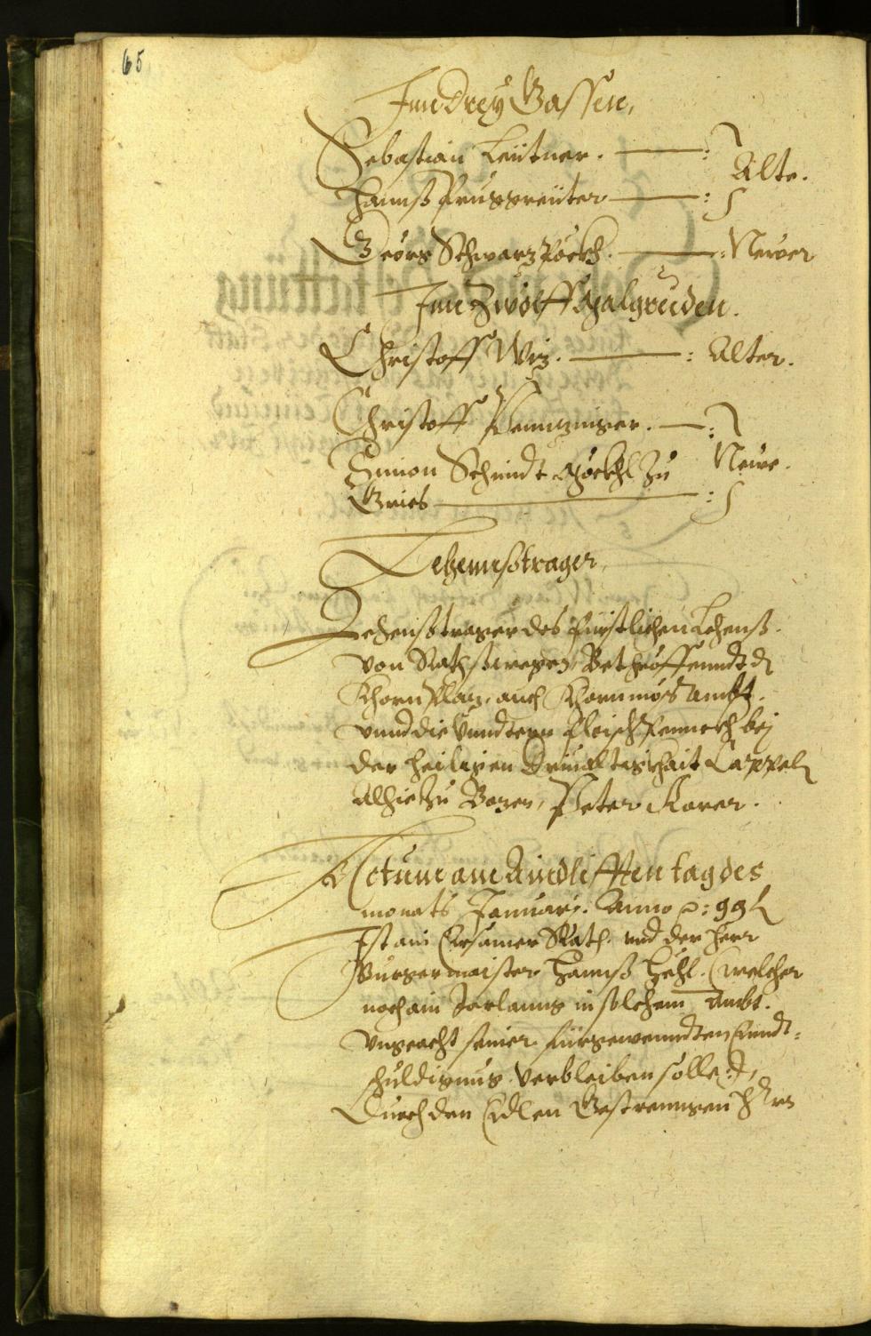 Stadtarchiv Bozen - BOhisto Ratsprotokoll 1599 
