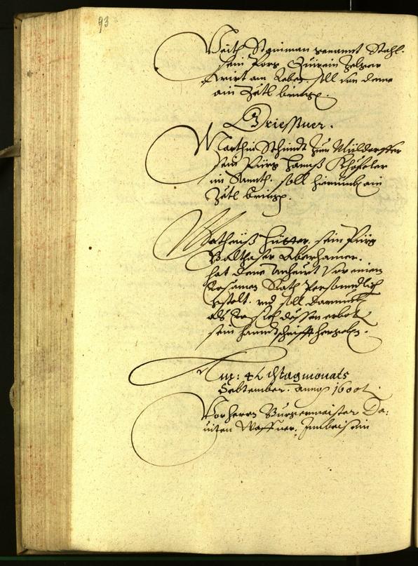 Civic Archives of Bozen-Bolzano - BOhisto Minutes of the council 1600 