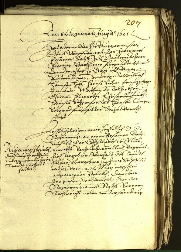 Stadtarchiv Bozen - BOhisto Ratsprotokoll 1601 