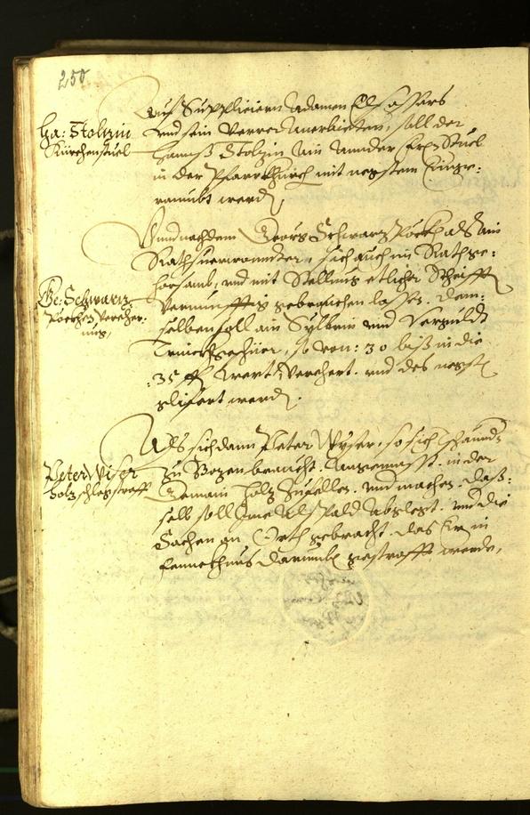 Stadtarchiv Bozen - BOhisto Ratsprotokoll 1601 