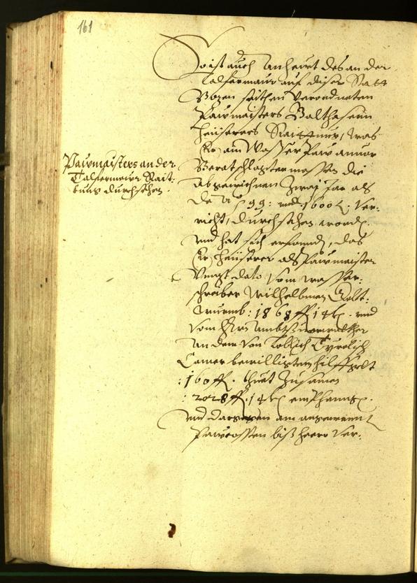 Stadtarchiv Bozen - BOhisto Ratsprotokoll 1601 