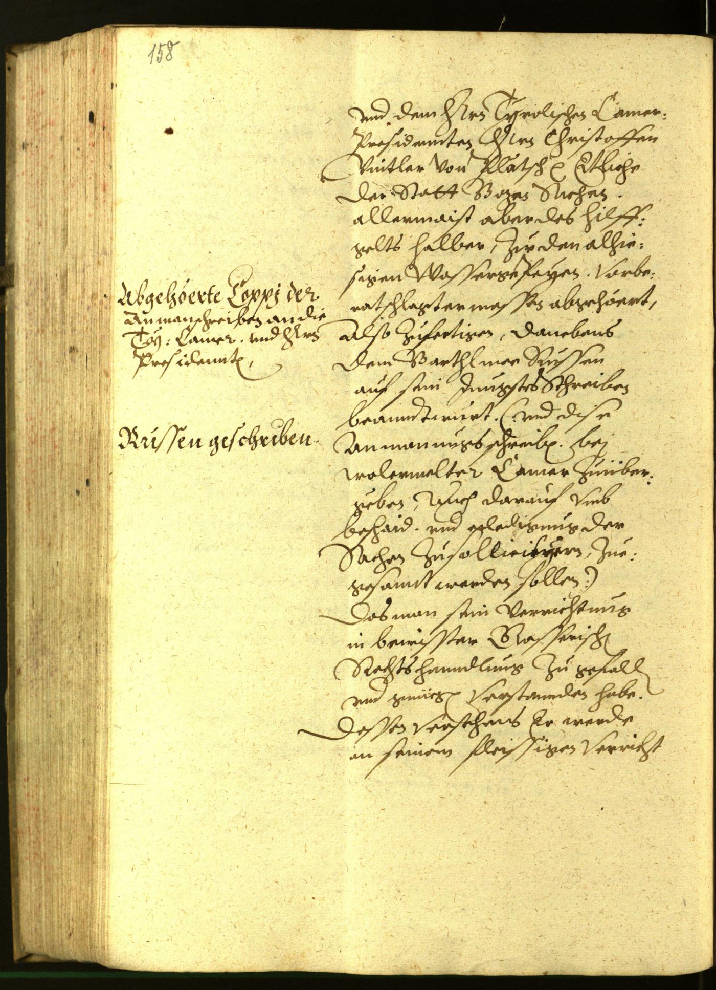 Stadtarchiv Bozen - BOhisto Ratsprotokoll 1601 