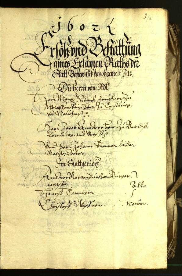 Civic Archives of Bozen-Bolzano - BOhisto Minutes of the council 1602 