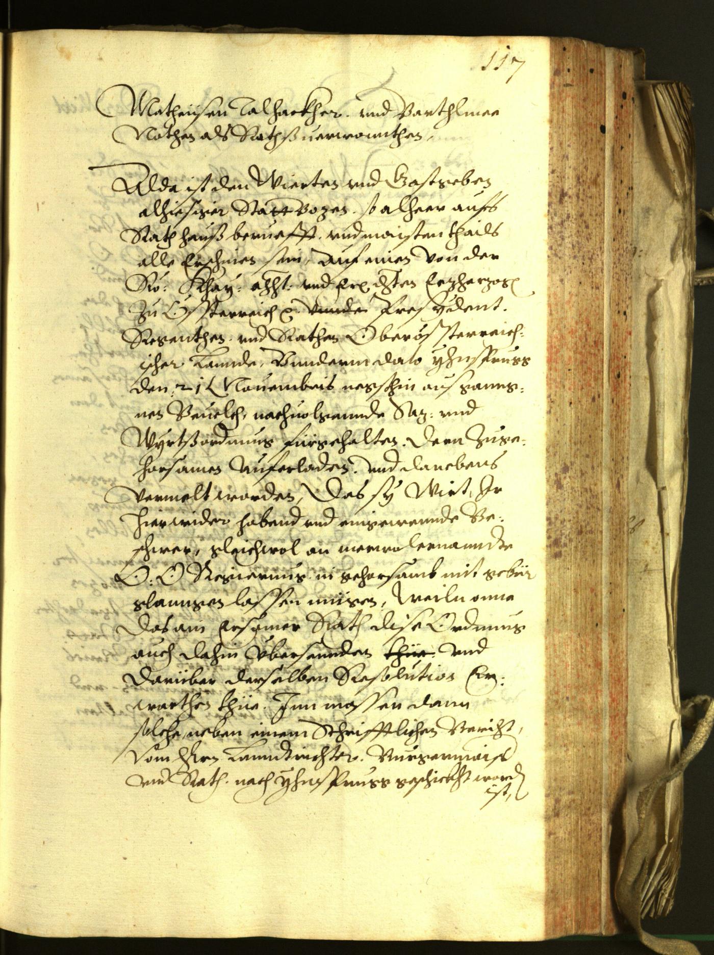 Stadtarchiv Bozen - BOhisto Ratsprotokoll 1602 