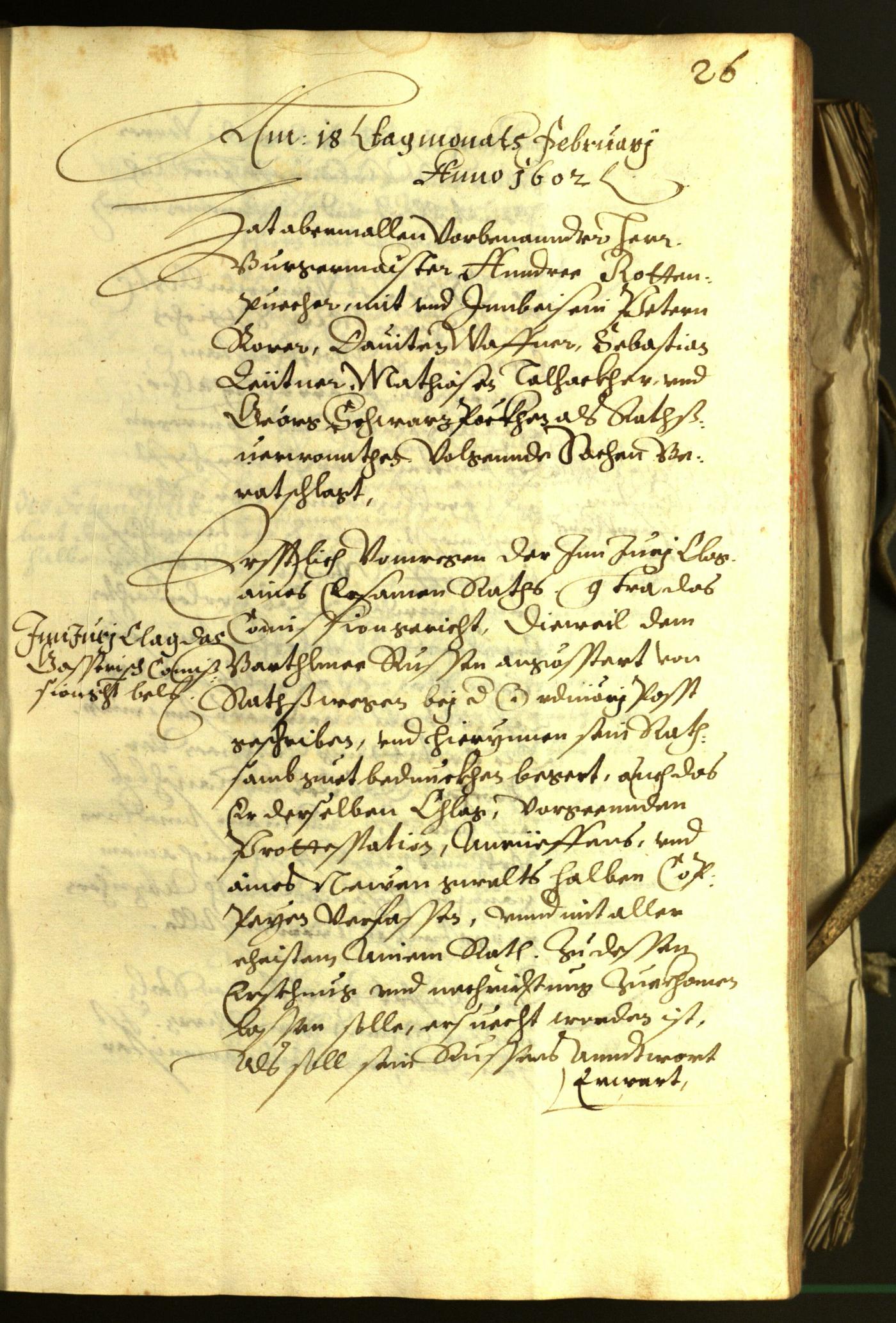 Stadtarchiv Bozen - BOhisto Ratsprotokoll 1602 