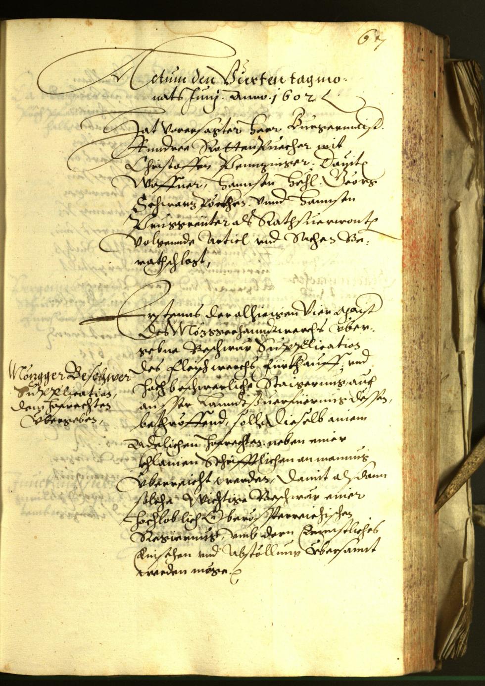 Stadtarchiv Bozen - BOhisto Ratsprotokoll 1602 